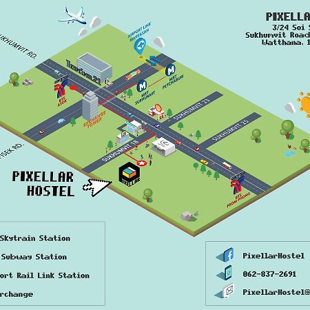 Pixellar Hostel Бангкок Экстерьер фото